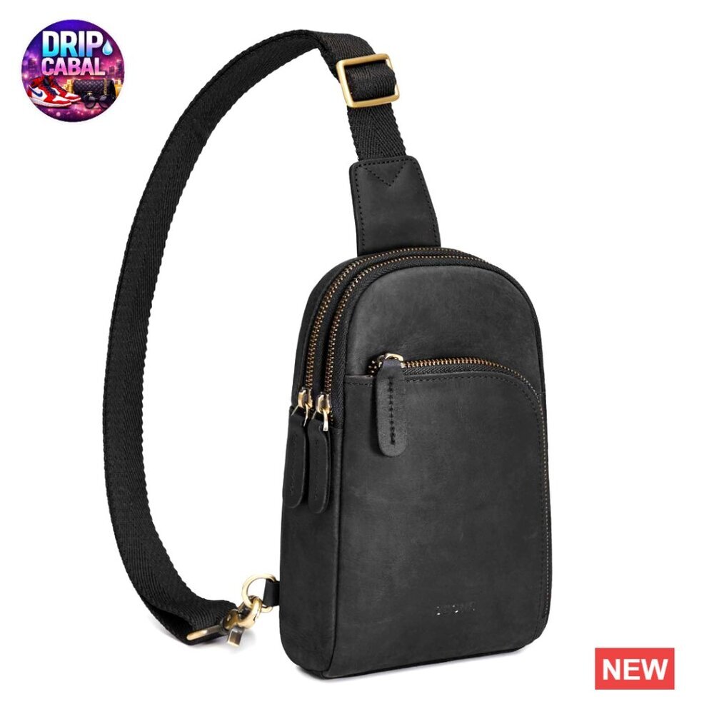 Genuine Leather RFID Blocking Crossbody Sling Bag Fanny Pack